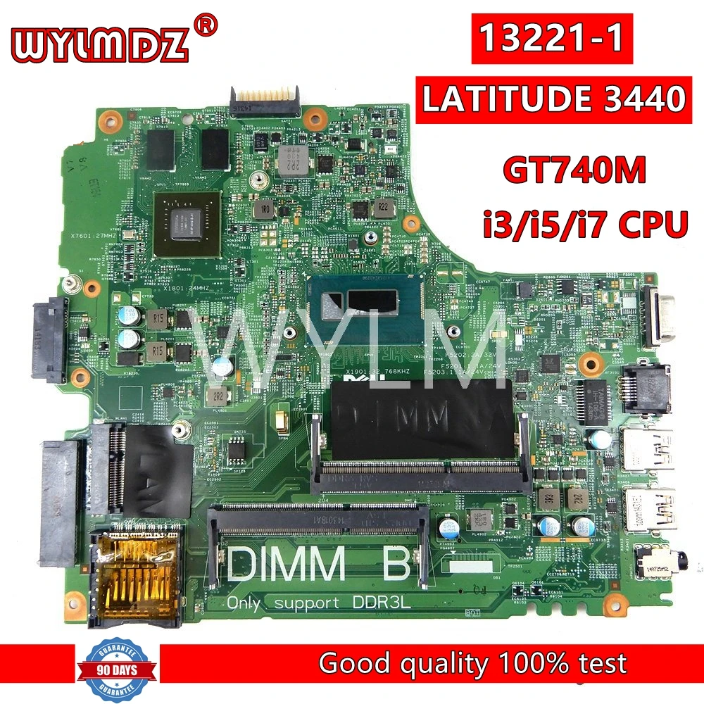 

13221-1 GT740M i3/i5/i7 Материнская плата с процессором для ноутбука для материнской платы Dell LATITUDE 3440 07V 7FW Test OK