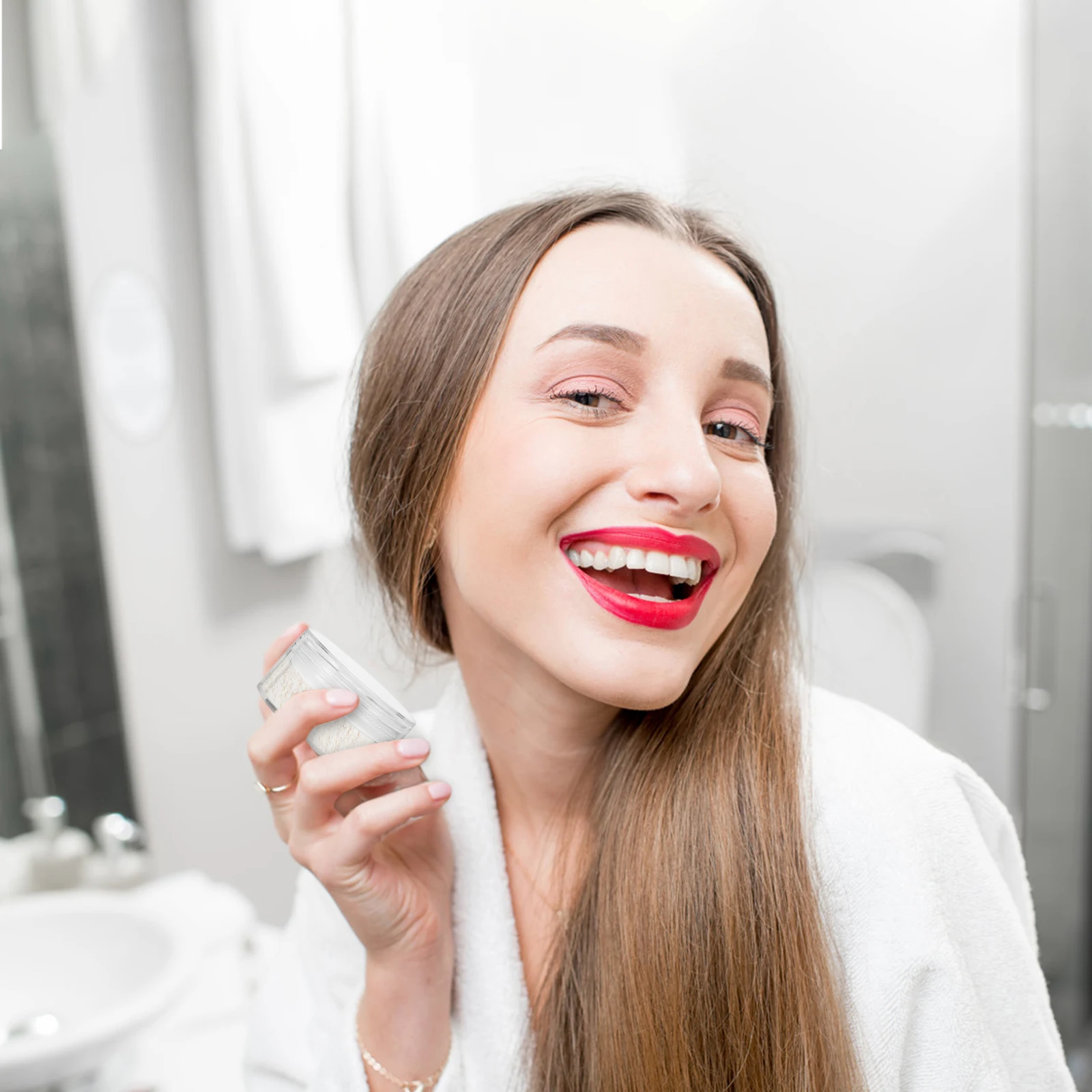 

3pcs Mini Powder Case For Travel Loose Powder Box Case Makeup Container Durable Leakproof 50G Small Portable Storage