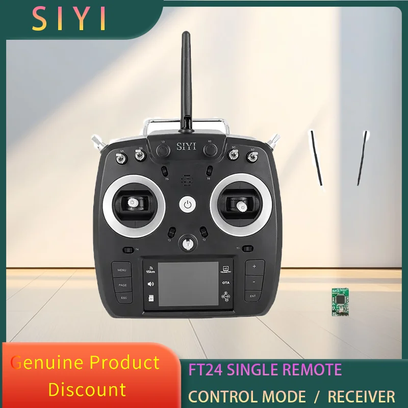 

SIYI FT24 2.4GHz 12CH 15KM Long Range Transmitter with FR/FR Mini OTA Receiver for External R9M/TBS Multi-protocol RF System