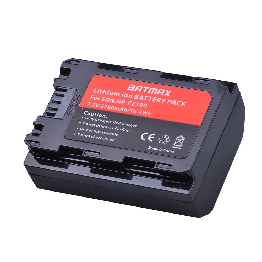 Bateria Batmax 2280mAh NP-FZ100 NPFZ100 do Sony A6600 Alpha 9 A9R A9S A7RIII a7 iii A7R3 7RM3 A7m3 A7C A7 IV, A7R IV, A6700, A6600