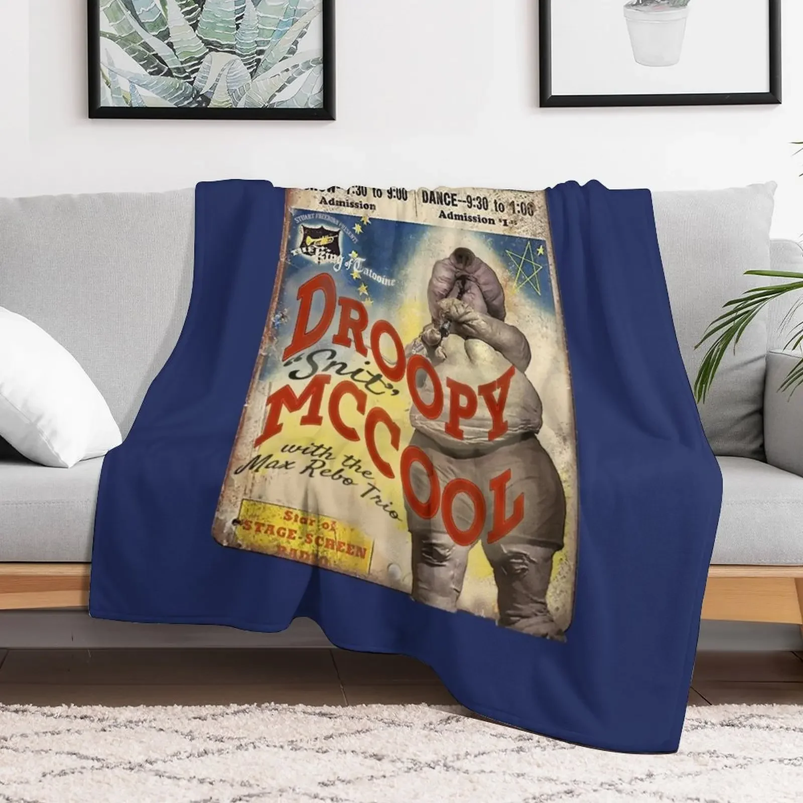 Vintage Style Fan Art Droopy McCool Concert Poster Throw Blanket for winter cosplay anime Single Blankets