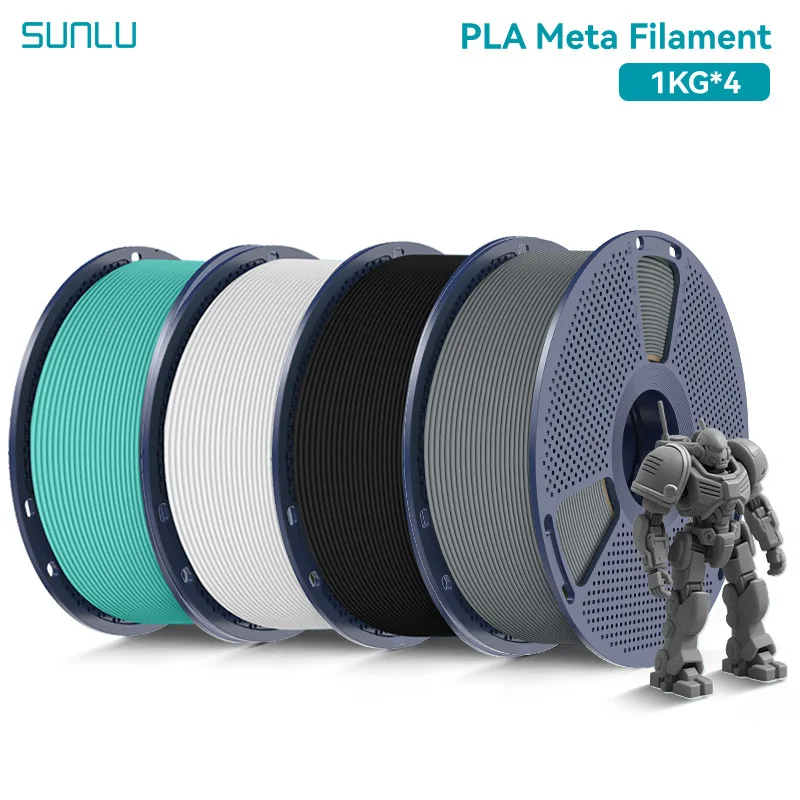 SUNLU PLA Meta 3D-Drucker Filament 4KG 1KG/Rolle 175MM Toleranz +/-0,02MM Filament Schneller Versand 2-7 Tage