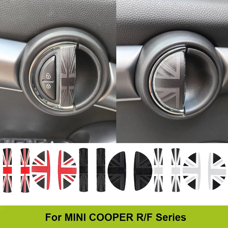 Leather Car Door Handle Sticker for MINI Cooper JCW Clubman F54 F55 F60 Countryman R55 R56 R58 R59 R60 R61 Interior Stickers