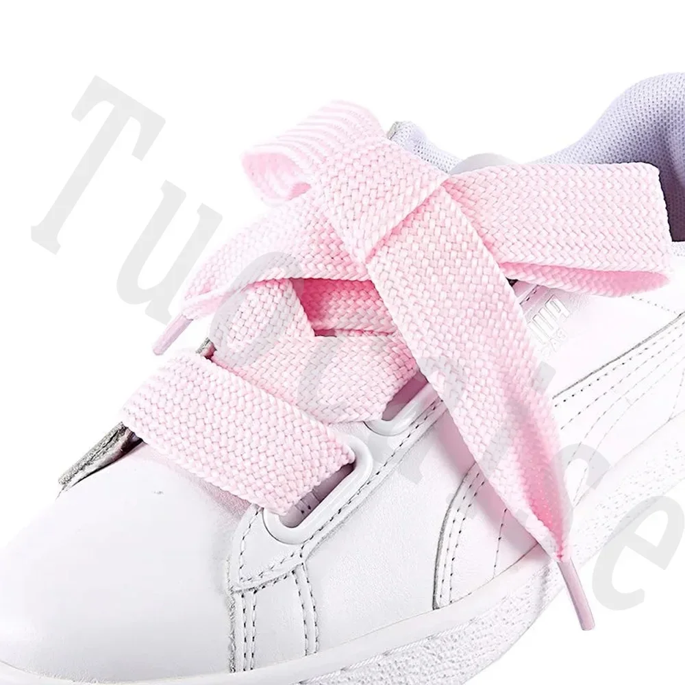 1 Pair High Quality Soft Laces 20mm Wide Thickened Flat Hollow Colored Board Shoes Canvas Shoes For Sneakers Sports Shoe Laces image 2