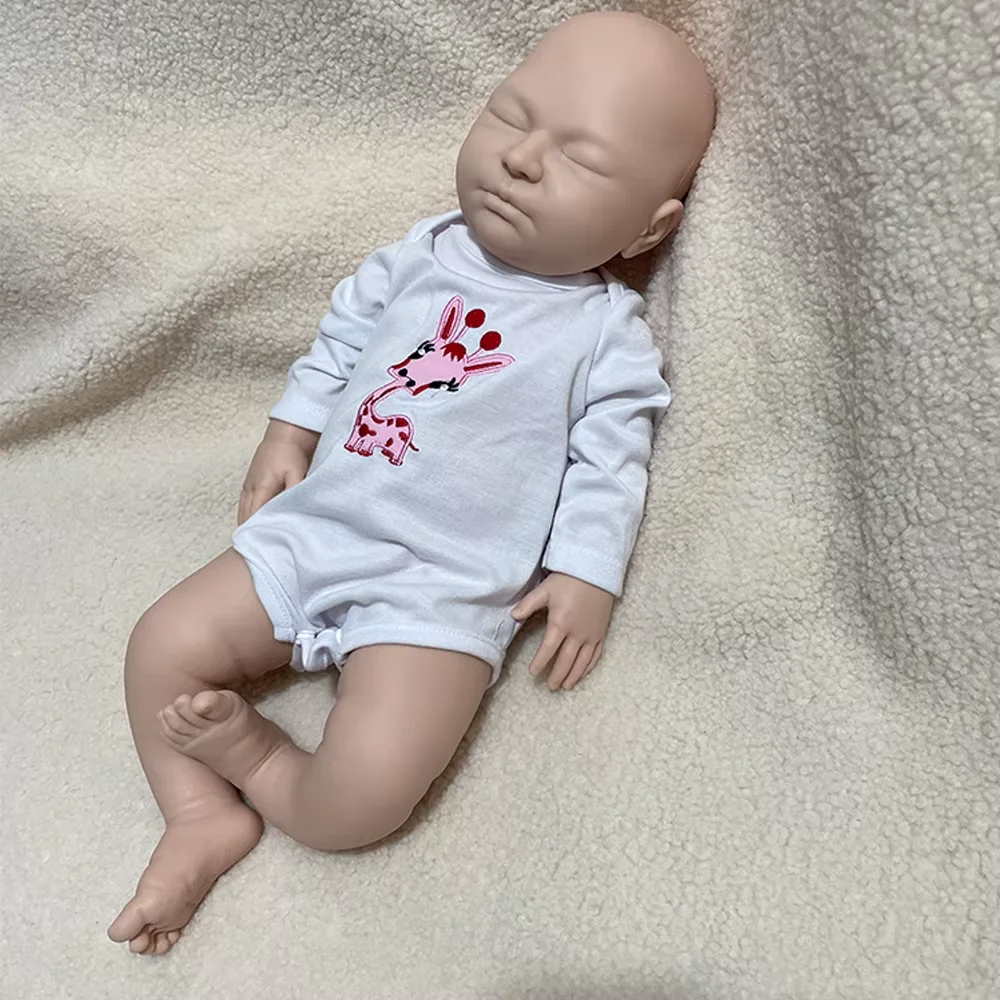 Realistische ongeverfde 22 inch full body siliconen reborn pop DIY blanco pasgeboren baby meisje floppy gewogen pop voor kunstenaar schilder