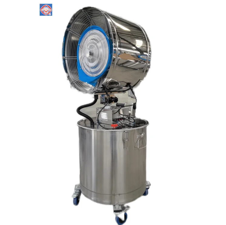 G ورشة عمل الإلكترونية قائمة بذاتها المرطب مروحة رذاذ الدواجن الصناعية الدفيئة كول تطهير إزالة الغبار 180 شاكين