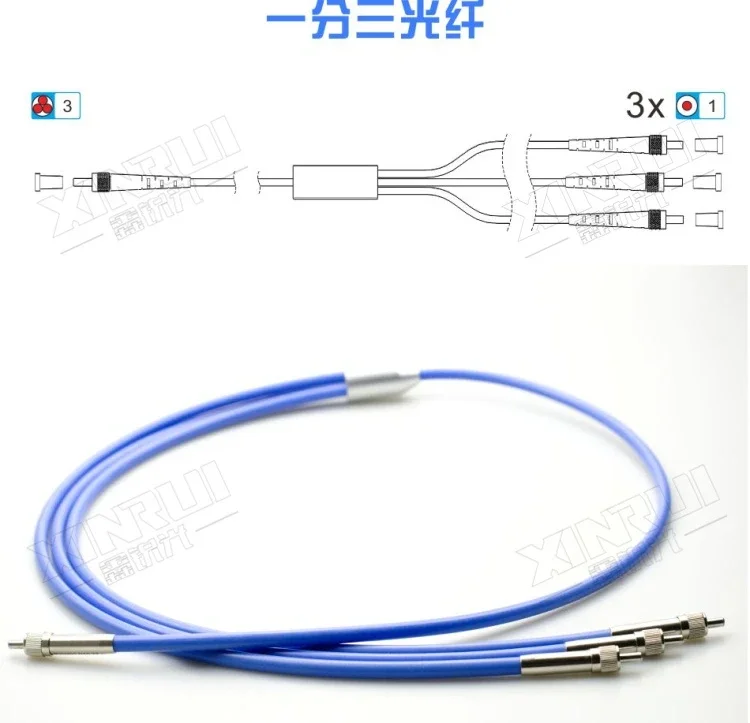 

Y-type 1 minute 3 fiber SMA905 bundle SMA905 multi-core 400um quartz fiber