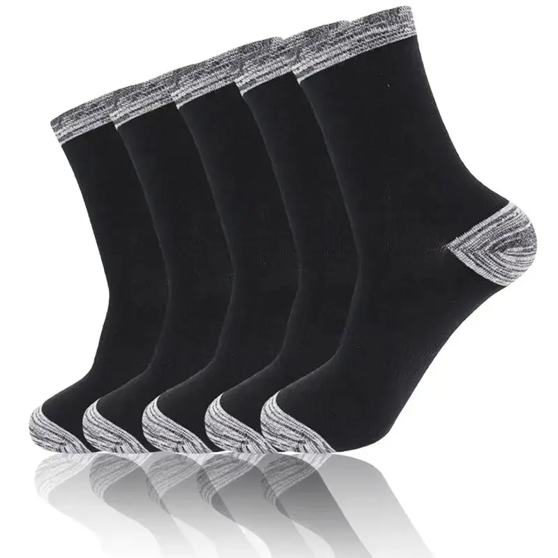 5Pairs Men Socks Spring Autumn Winter Hight Quality Casual Running Outdour Hiking Socks Male Long Socks Comfortable Size 38-45