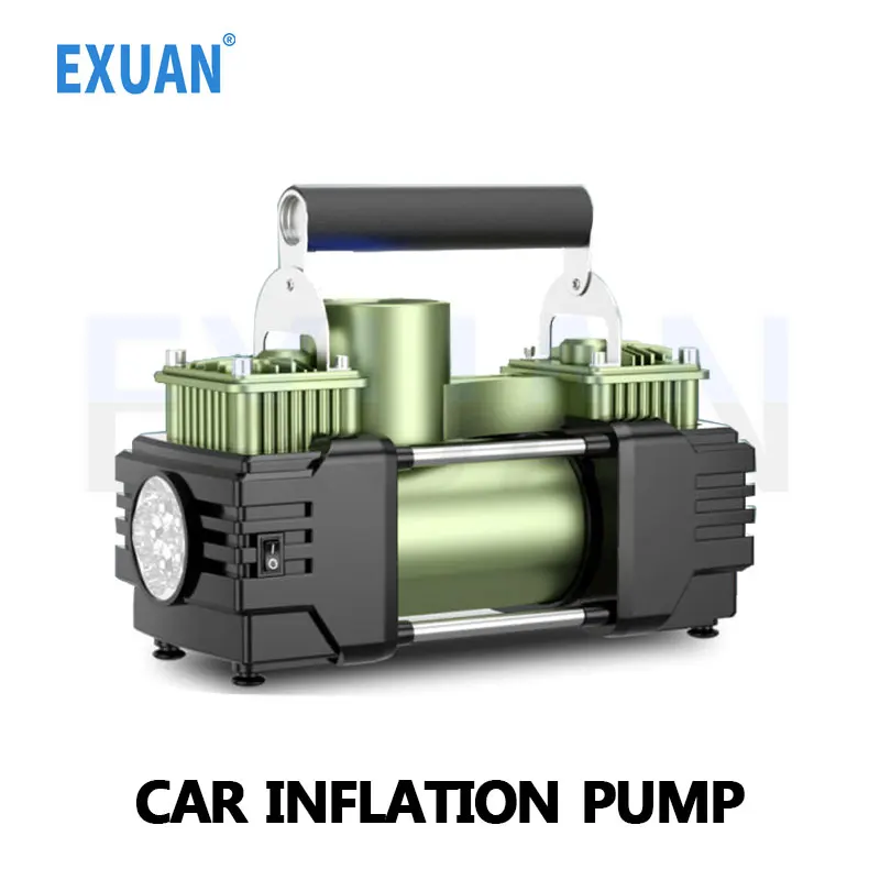 Dual Cylinder Car Air Pump Tire Inflation Car Off-road SUV Universal Small Portable Inflator Digital Display Car Inflation Pump