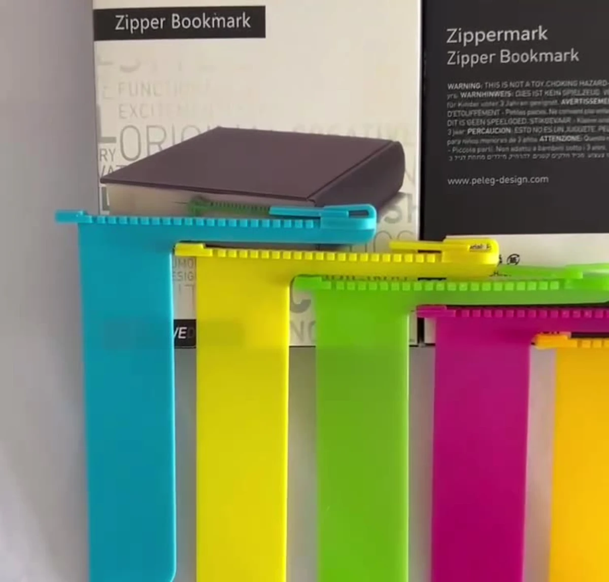 Creative Zipper Bookmark Reading Notes Notepad Marking Student Reading Books Page Break Clip