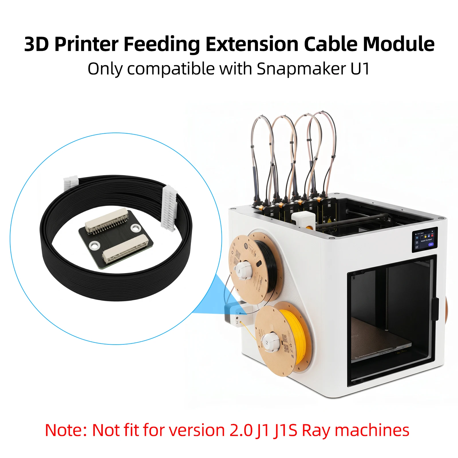 Motherboard 3D Printer - บอร์ดอะแดปเตอร์โมดูลสายต่อขยายและสายแบนแบบขยาย เหมาะสำหรับอุปกรณ์เสริมเครื่องพิมพ์ 3 มิติ Snapmaker U1