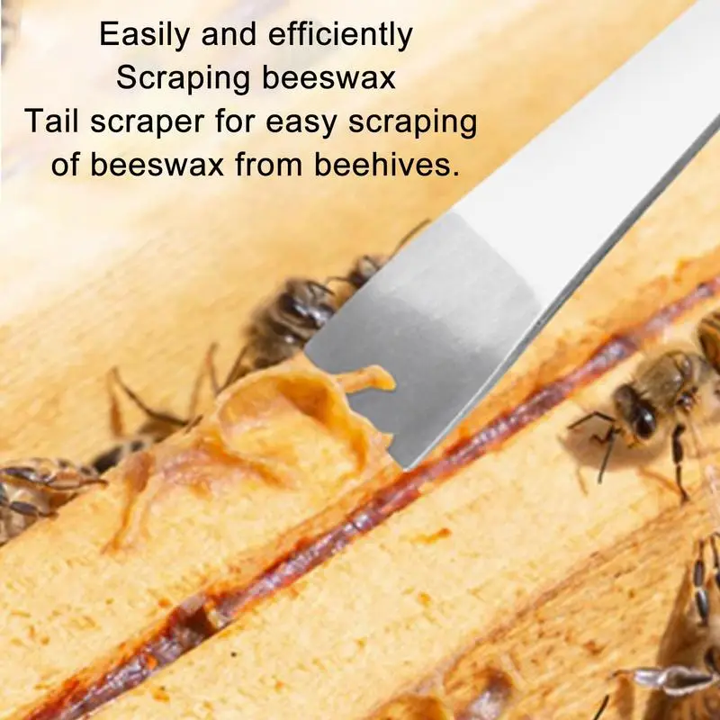 3 In 1 Scraper Stainless Steel Woodworking Crowbar Net Face Honey Cutter Flat Head Raising Knife Multi-functional Manual Tool