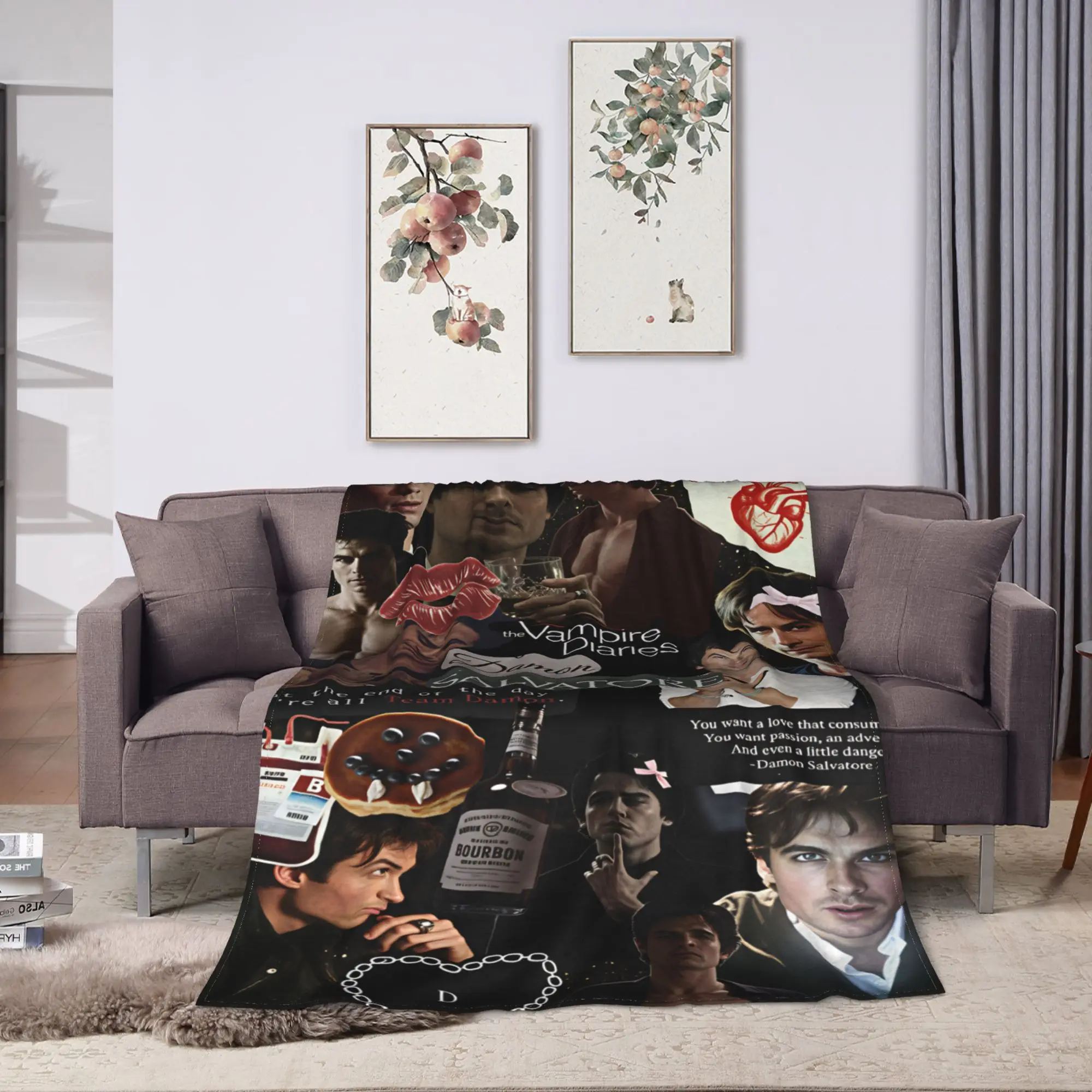 Ian Somerhalder Blanket Quality Warm Soft  Throw Blanket Winter Camping Couch Chair Sofa Bed Comfortable Bedspread