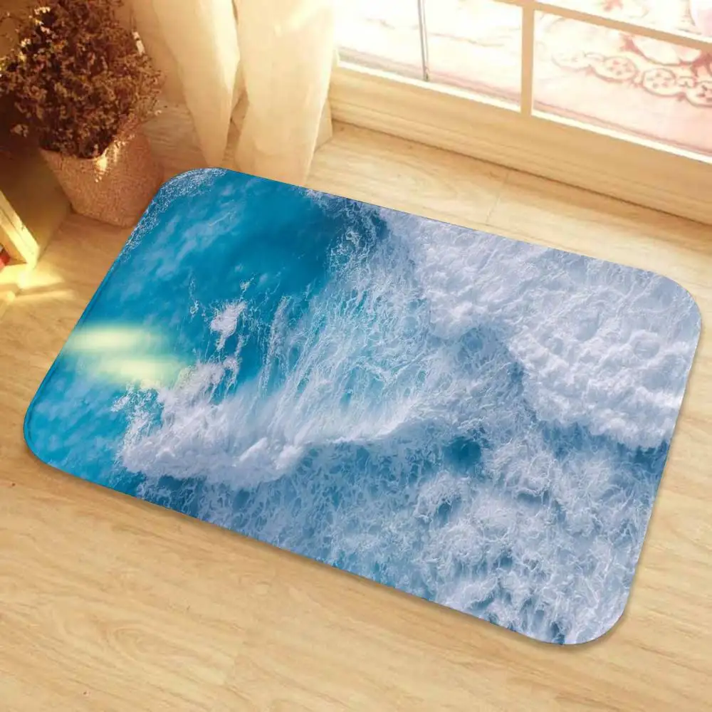 

Sea Wave Floor Mat Printed Large Carpets Room And Bedroom Carpets Bathroom Anti Slip Door MATS Small Carpets