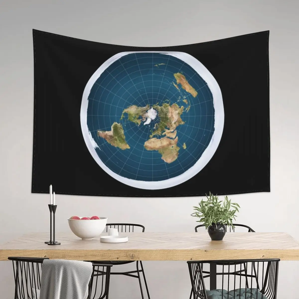 

Flat Earth Tapestry Wall Decoration Anime Decor Decorative Wall Murals Tapestry