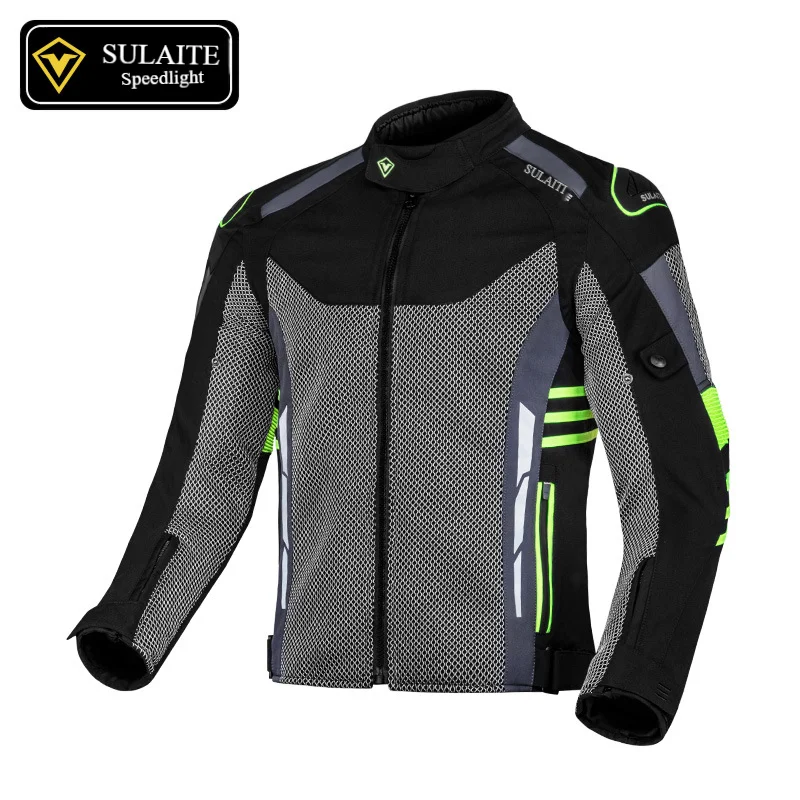 

Sulaite Motorcycle Jacket Man Motorcycle Mesh Riding Clothing Summer Fall Rider Equipment Off-Road Rally Clothing Breathable