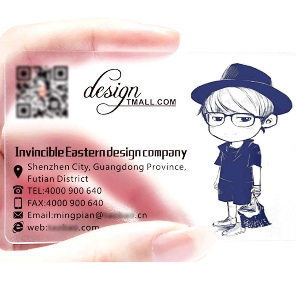 Custom Business Cards Print Transparent PVC Card