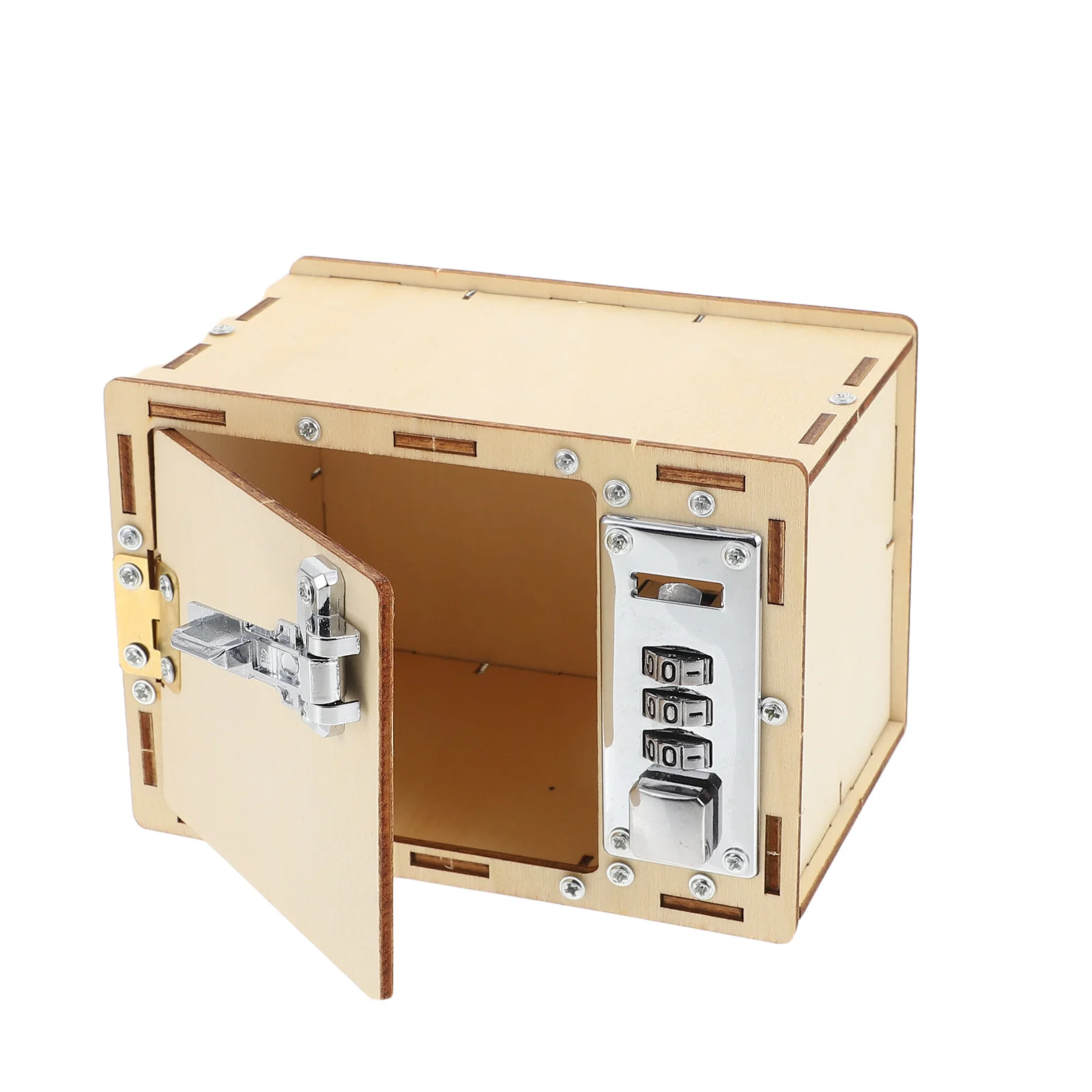 1 セット木製パスワードボックス Diy パズル子供のための教育ツール耐久性のある素材宝箱ゲームロックボックス作成ケースパズル