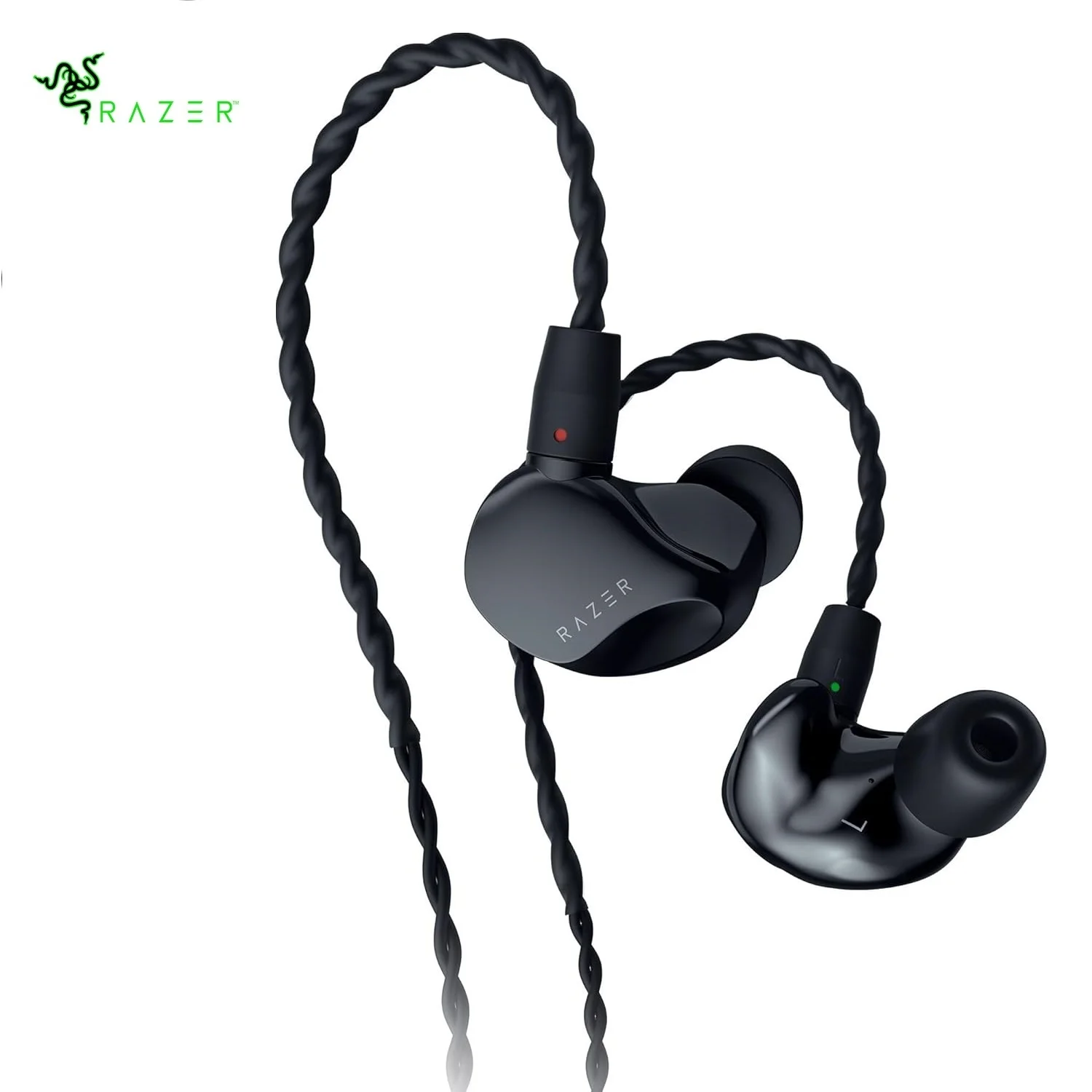 Razer Moray - Moniteur intra-auriculaire ergonomique pour le streaming toute la journée Conception acoustique hybride à double pilote, forme ergonomique à profil bas Razer Moray - Moniteur intra-auriculaire ergonomique pour le streaming toute la journée Conception acoustique hybride à double pilote, forme ergonomique à profil bas