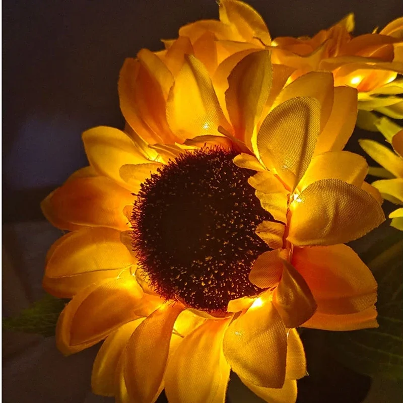 Sonnenblume Nachtlicht wiederauf ladbare Tisch dekor Blume Lampe Schlafzimmer Lampe kreative Beleuchtung für Kinder Freund Geburtstag Urlaub Geschenk