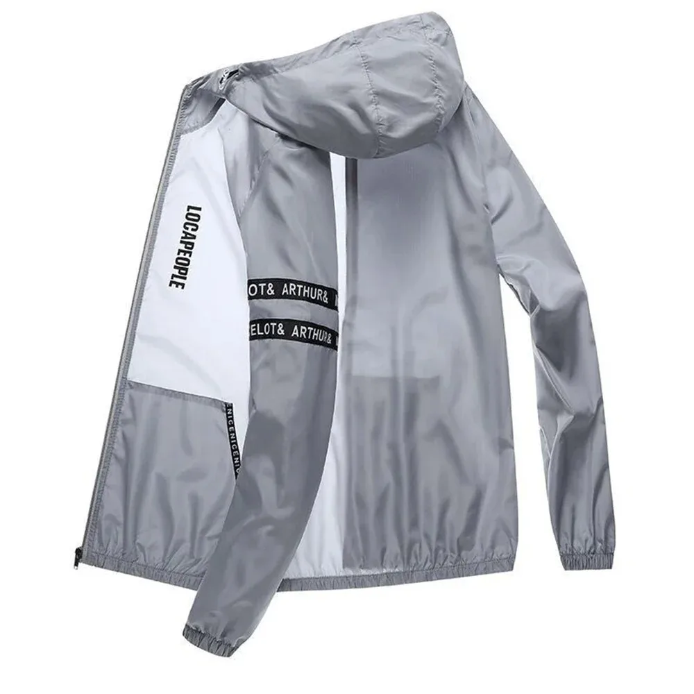 

Summer Sun Protection Jacket Mens UPF 50+ Skin Windbreaker Against UV Rays Breathable Comfort Quick-drying Bicycle Outdoor Wear