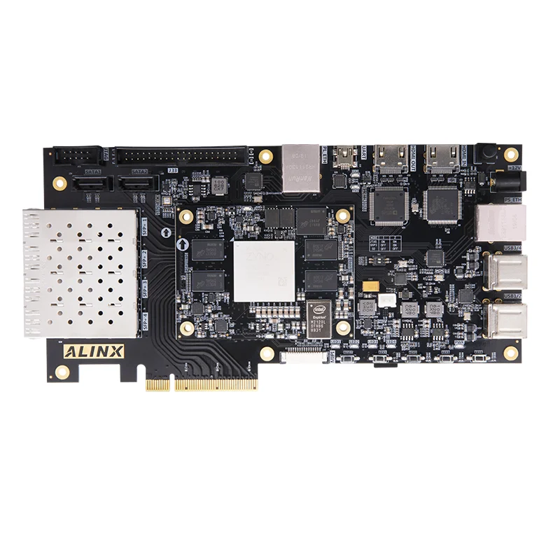 

ALINX AX7Z100: xilZynq-7000 SoC XC7Z100 ZYNQ ARM 7100 FPGA макетная плата SoMs PCIE карта акселератора SFP 8G eMMC