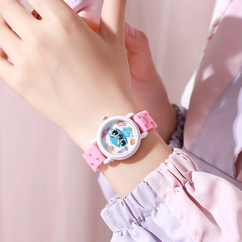 New Cute Stitch StarCraft Baby Children's Cartoon Watch Stitch Children's Student Boys and Girls Junior High School Watch Gift