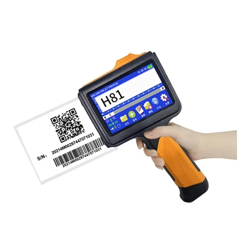 Handheld Inkjet Printer QR Code Barcode Batch Expiry Date Logo Coding Machine for Fabric Metal Glass Printing