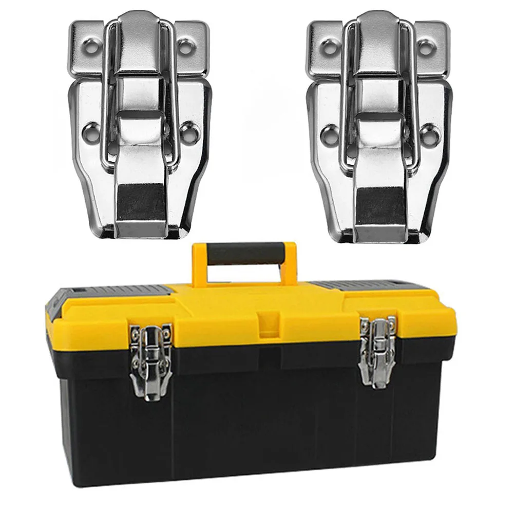 Easy Installation Toggle Catch Latch, 2 PCS Sturdy Case Clip Clasp for Suitcase, Toolbox, Trunk, Chest Secure Closure