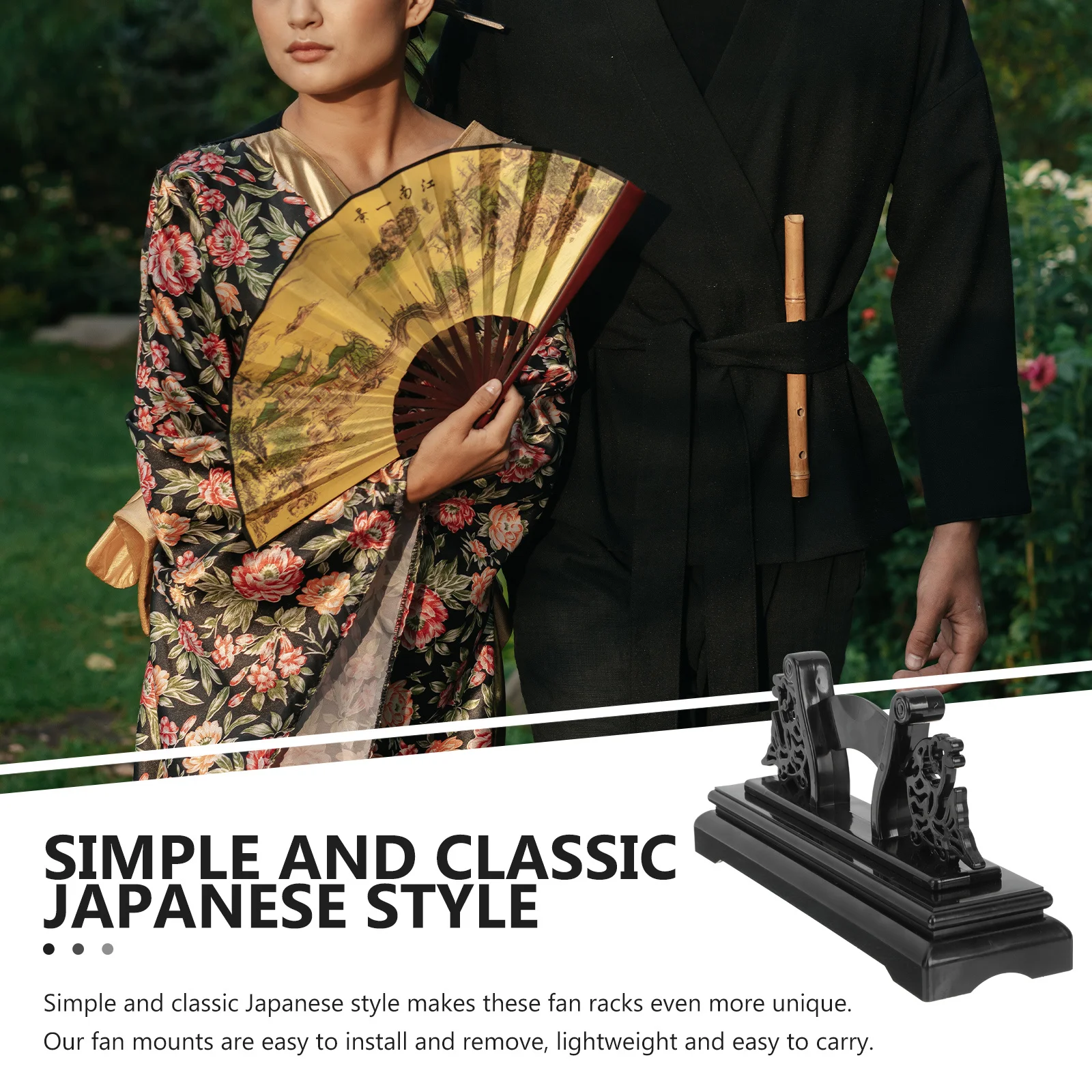 

Plastic Chinese Folding Fan Holder Vintage Style Fan Display Stand Home Decoration Folding Fans Display Rack Home Decor