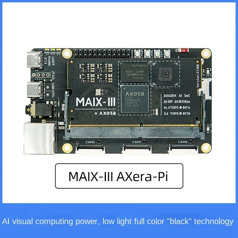 

For Sipeed M3AXPI Quad Core A7 2GB LPDDR4X 3733Mhz 4K@30Fps AI ISP Linux Development Board With MAIX-III Core Board Replacement