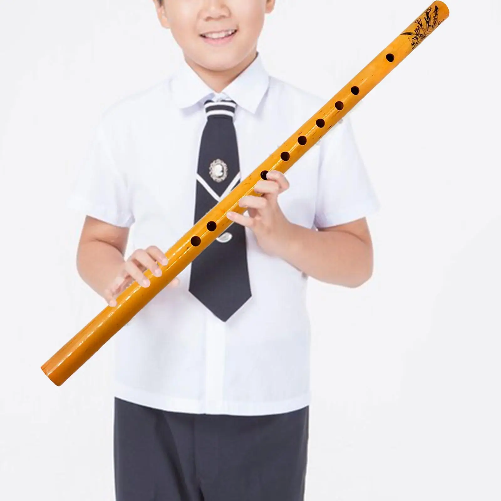 Bamboo Flute Vertical Flute Gift Portable Easy to Learn Handmade for Kids and