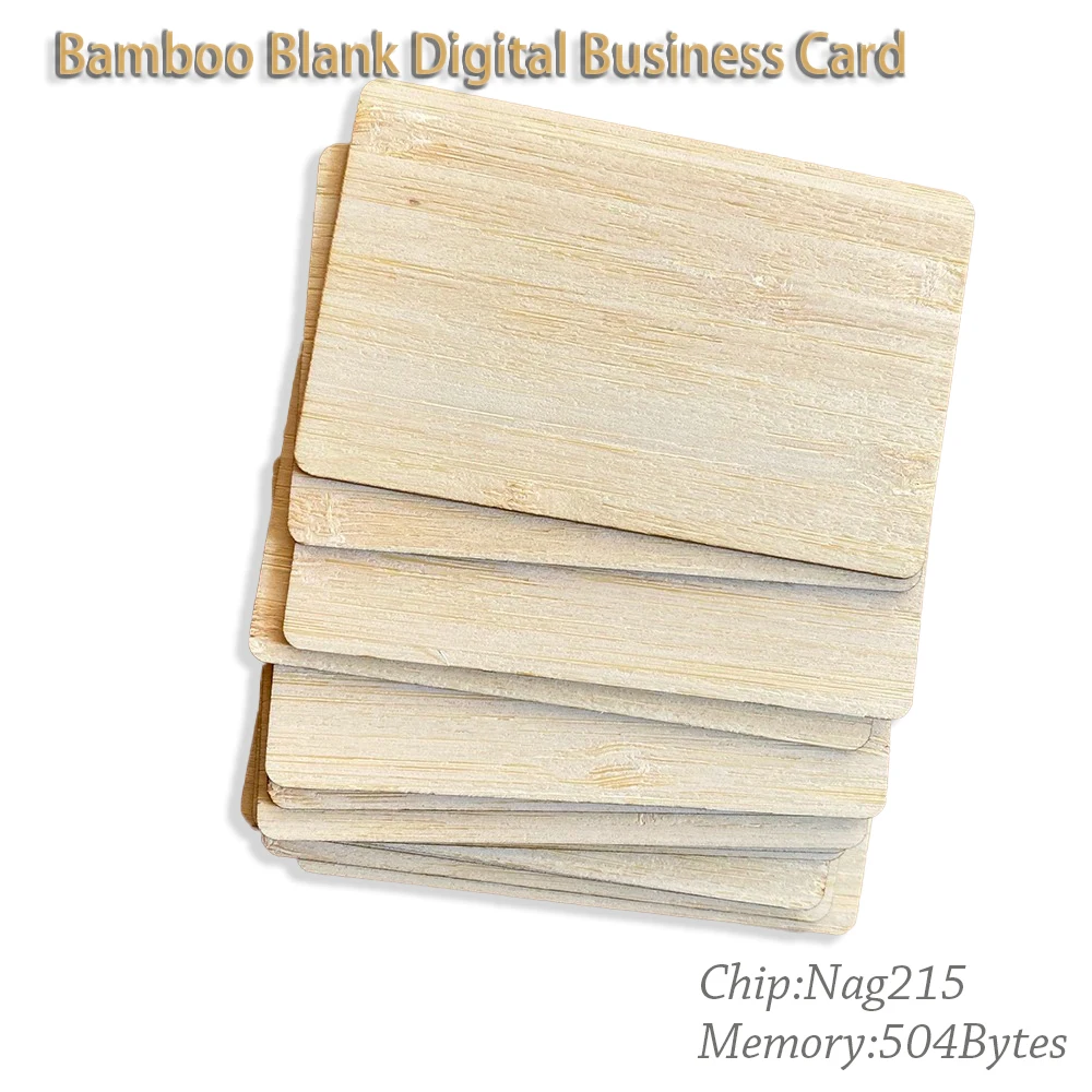 2/5/10Pcs Blank Bamboo Business Card RFID Ultralight Card Smart NFC Card for DIY Arts Craft Project Laser Engraving Material