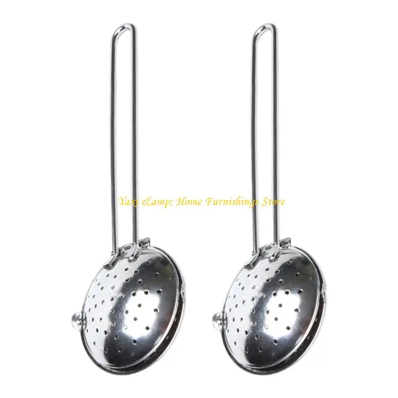 W8EA Flat Teas Infusers Stainless Steel Construction Filter Mesh Dishwasher Friendly Strainer For Home Office Travel