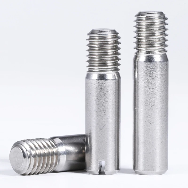 10Pc M2 M2.5 M3 M4 M5 M6 M8 M10 GB878 304 A2 Stainless Steel Outside Thread Solid Dowel Pin Slotted Head Positioning Roll Shaft