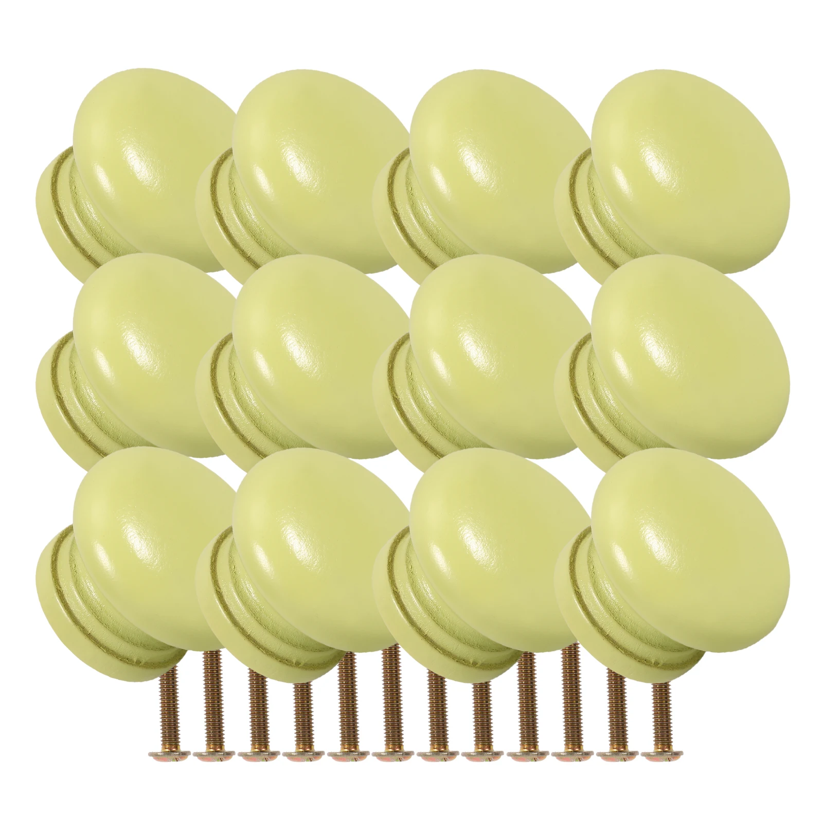 

12 Pcs Cabinet Handle Furniture Accessory Mushroom Knob Door Handles Wood Dresser Cupboard
