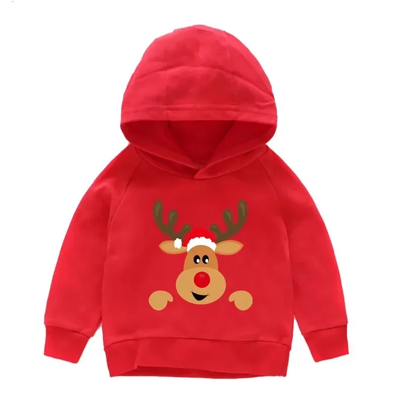 Weihnachten Kinderpullover Weihnachtsmann Kinder Roter Kapuzenpullover für Weihnachten Sweatshirt Pullover Kleidung Pullover Rot