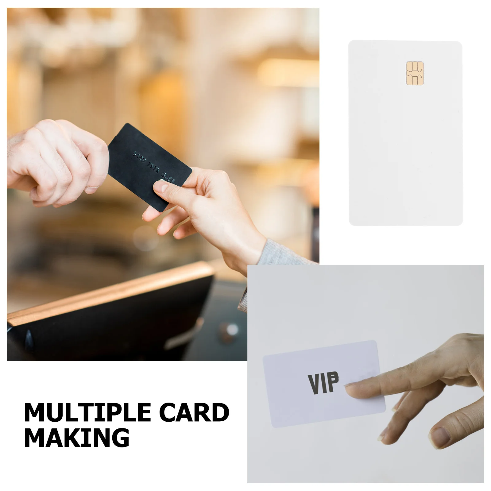 Cartões ic inteligentes em branco, 8 peças, emblemas de identificação imprimíveis em pvc para impressora jato de tinta, à prova d'água, sistema de controle de acesso de personalização diy