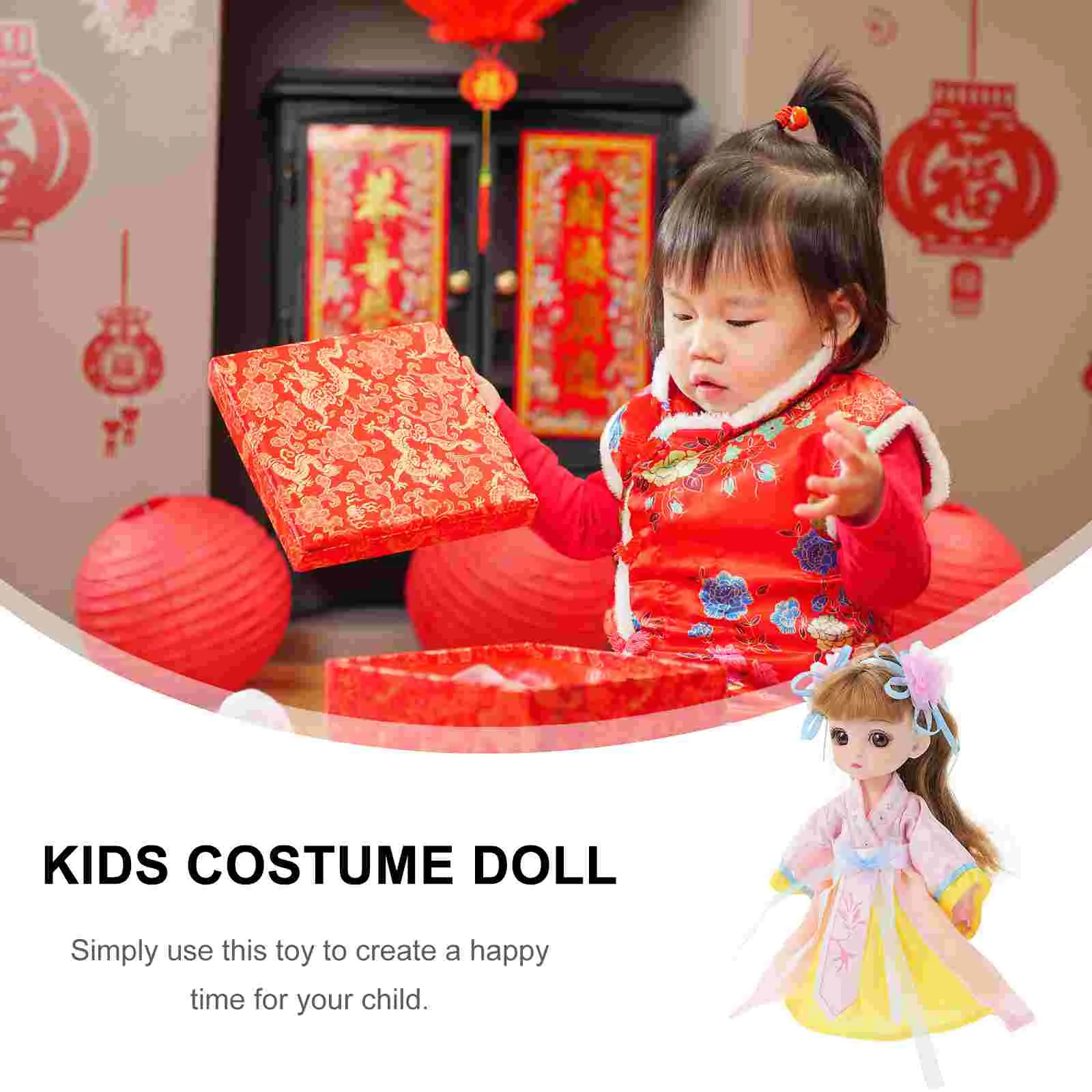 Kids Clothes Mid Autumn Festival Adorable Festive Girl Costume Toy Gift Clothing Lovely Pink Child