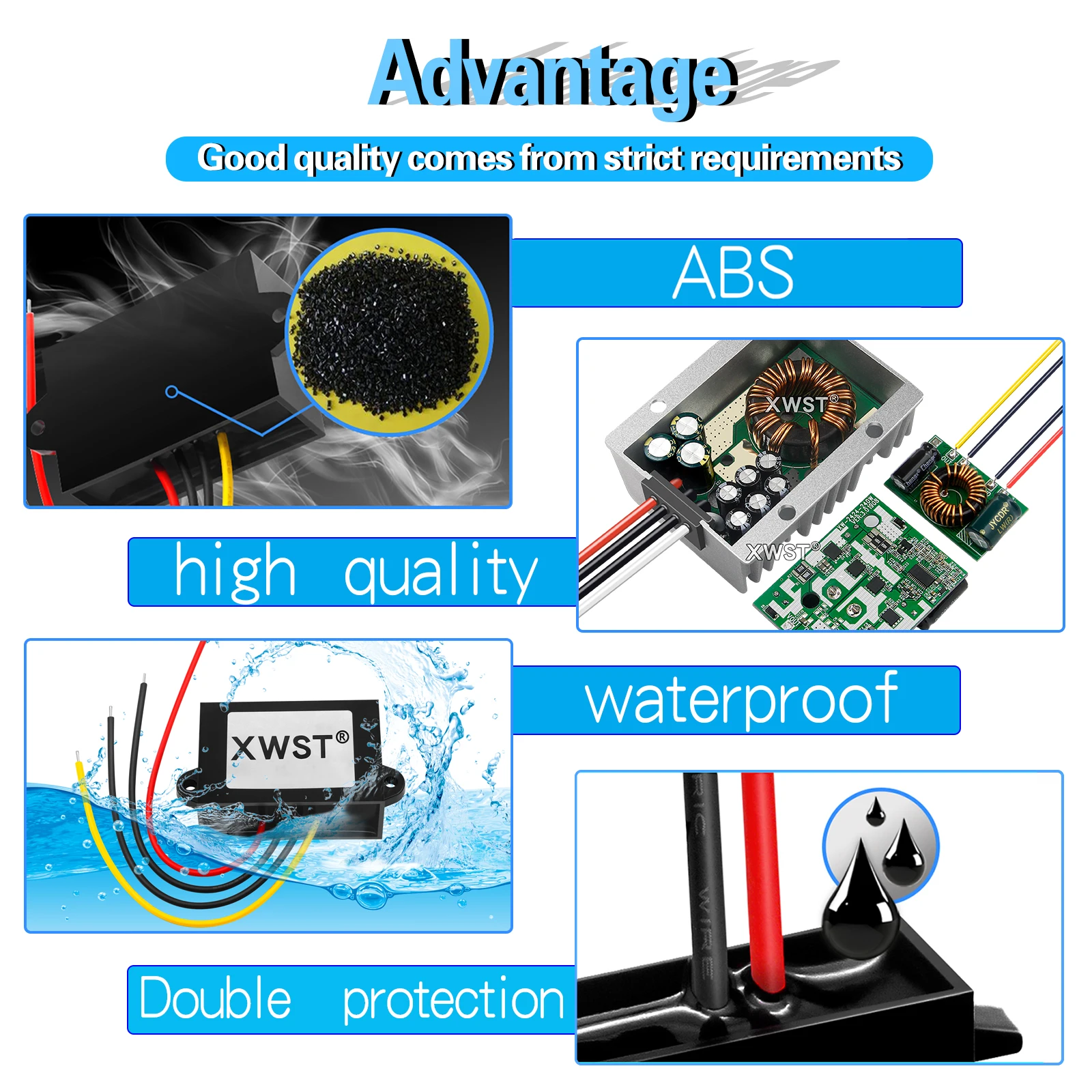 XWST 3v-11v to 12v 3V 4V 5V 6V 7V 8V 9V 10V 11V to 12v DC DC Converter Waterproof Step Up Boost Power Converter 12v Regulator