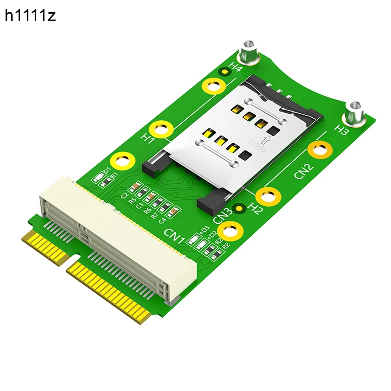 NEW Mini PCIE to Mini PCI Express + SIM Card Slot Adapter Card Riser with LED Indicator for 3G/4G WWAN LTE GPS MINI PCI-E Module