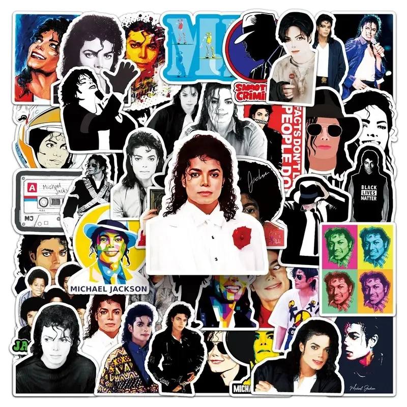 51PCS Michael Joseph Jackson Stickers Rock Graffiti Stickers DIY Diary Phone Case Handmade Scrapbook Aesthetic Stickers