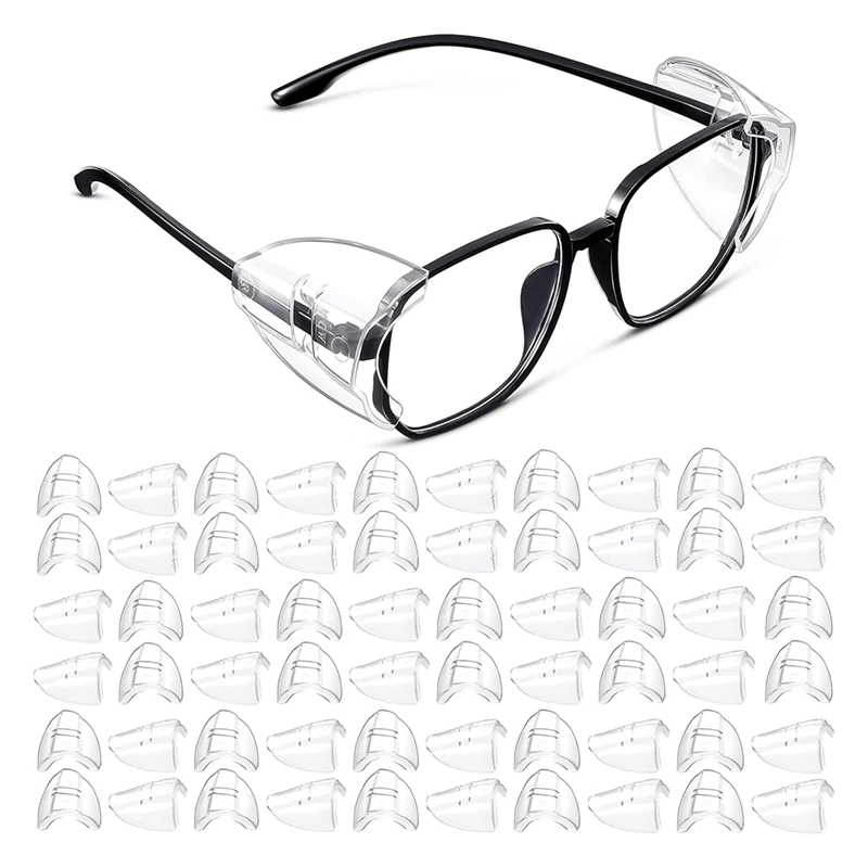 MALL Safety Glasses Side Shields For Prescription Eyeglasses Slipon Sideshields Side Guards