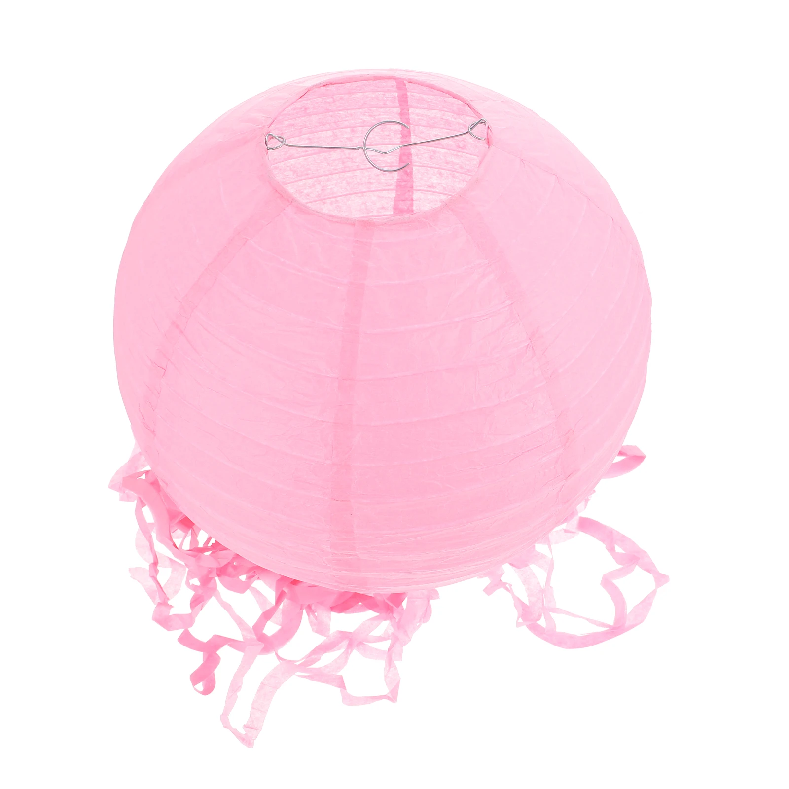 

1pc Jellyfish Paper Lantern Colorful Pink Hanging Lampshade Birthday Party Decoration Diy Handmade Pendant Cartoon Shaped Room