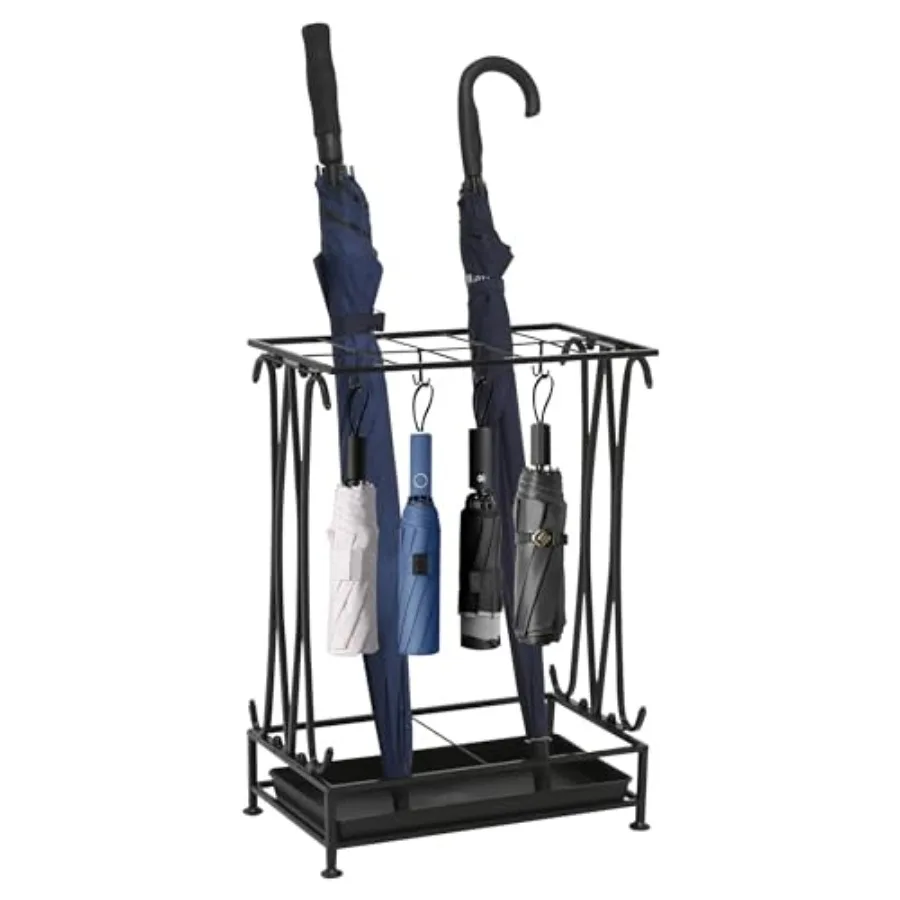 

Umbrella Holder, Umbrella Stand Indoor Entryway, Umbrella Holder Outdoor, Umbrella Rack, Metal, Black