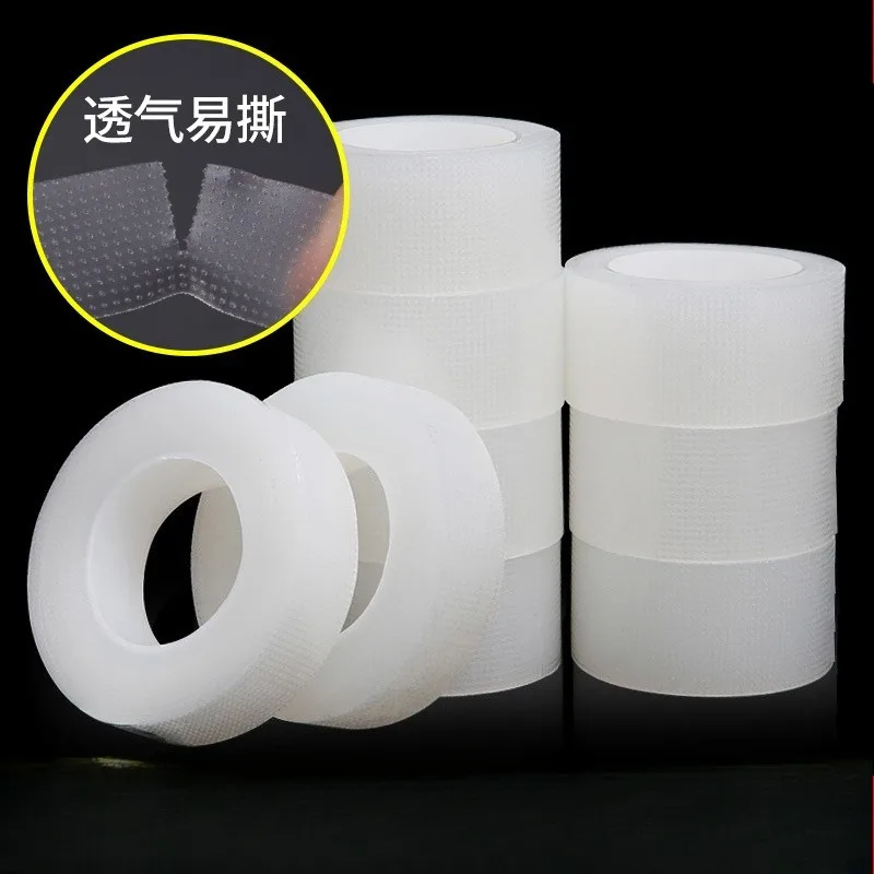 Cinta médica de PE, malla transpirable, transparente, fácil de rasgar, vendaje adhesivo sensible a la presión para adultos, bebés y niños, cuidado Bady