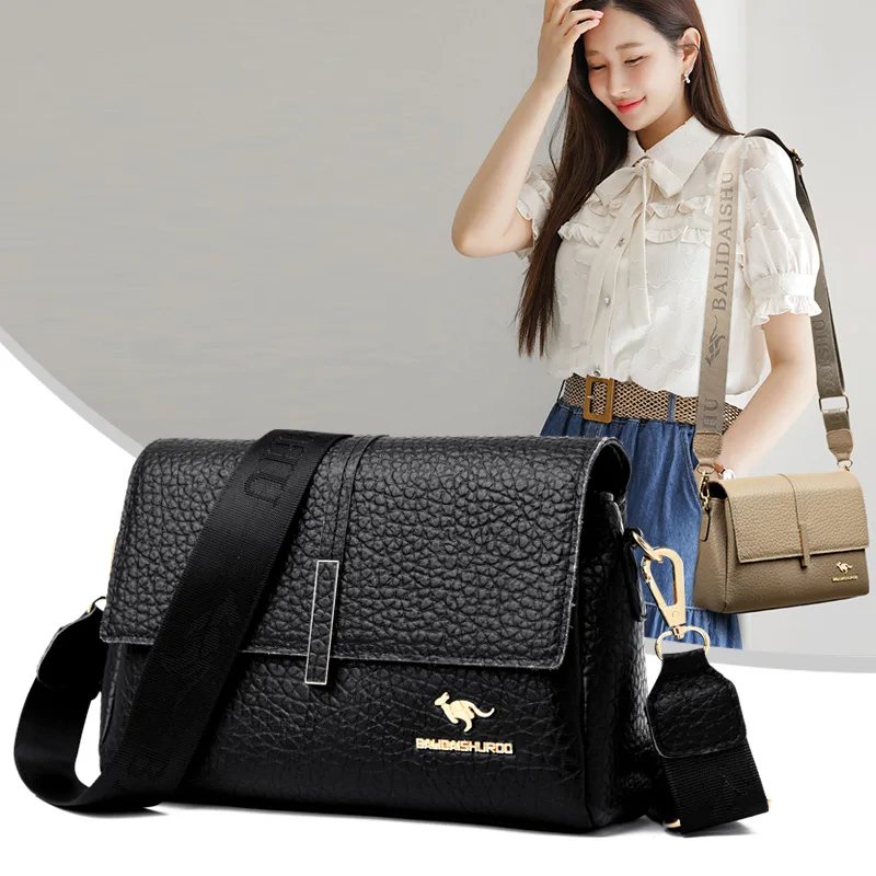 New Women Vintage PU Leather Small Top-handle Shoulder Bags Ladies Casual Flap Crossbody Bags Female Luxury Messenger Handbags