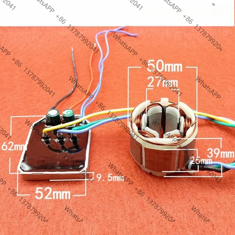 Motor Coil Assembly & Control Board For 12‑Inch Brushless Lithium‑ion Chainsaw Replacement Parts