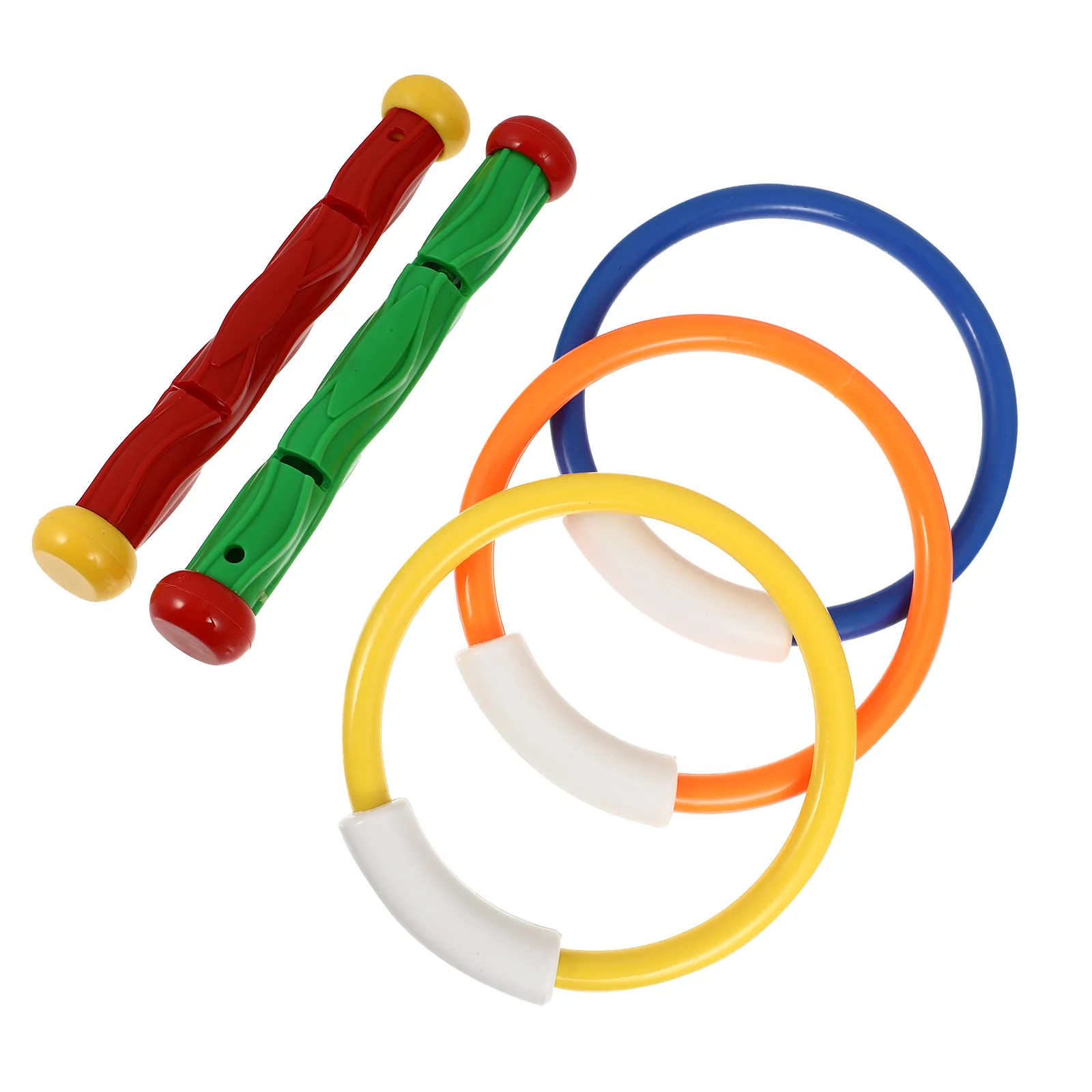 

5 PCS Underwater Diving Toys Colorful Sticks Kids Rings Safe and Easy Grasp Swimming Joy of Random Number
