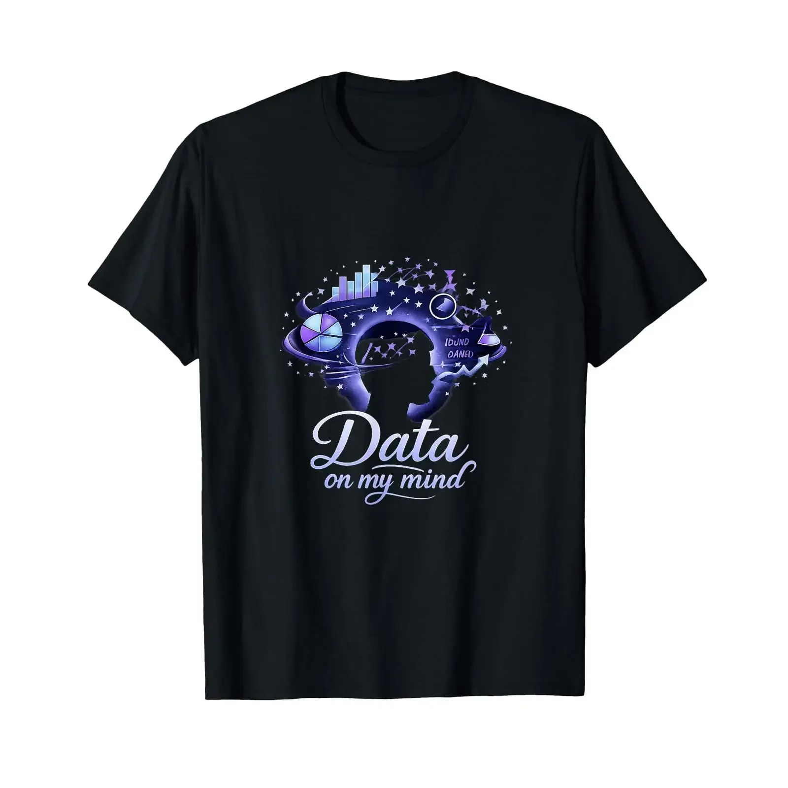 Data on My Mind Science Cursive T Shirt vintage Washed Casual Unisex Stretched Comfortable Slightly designer clothes homme Soft